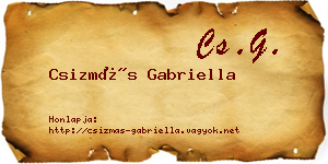Csizmás Gabriella névjegykártya