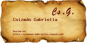 Csizmás Gabriella névjegykártya